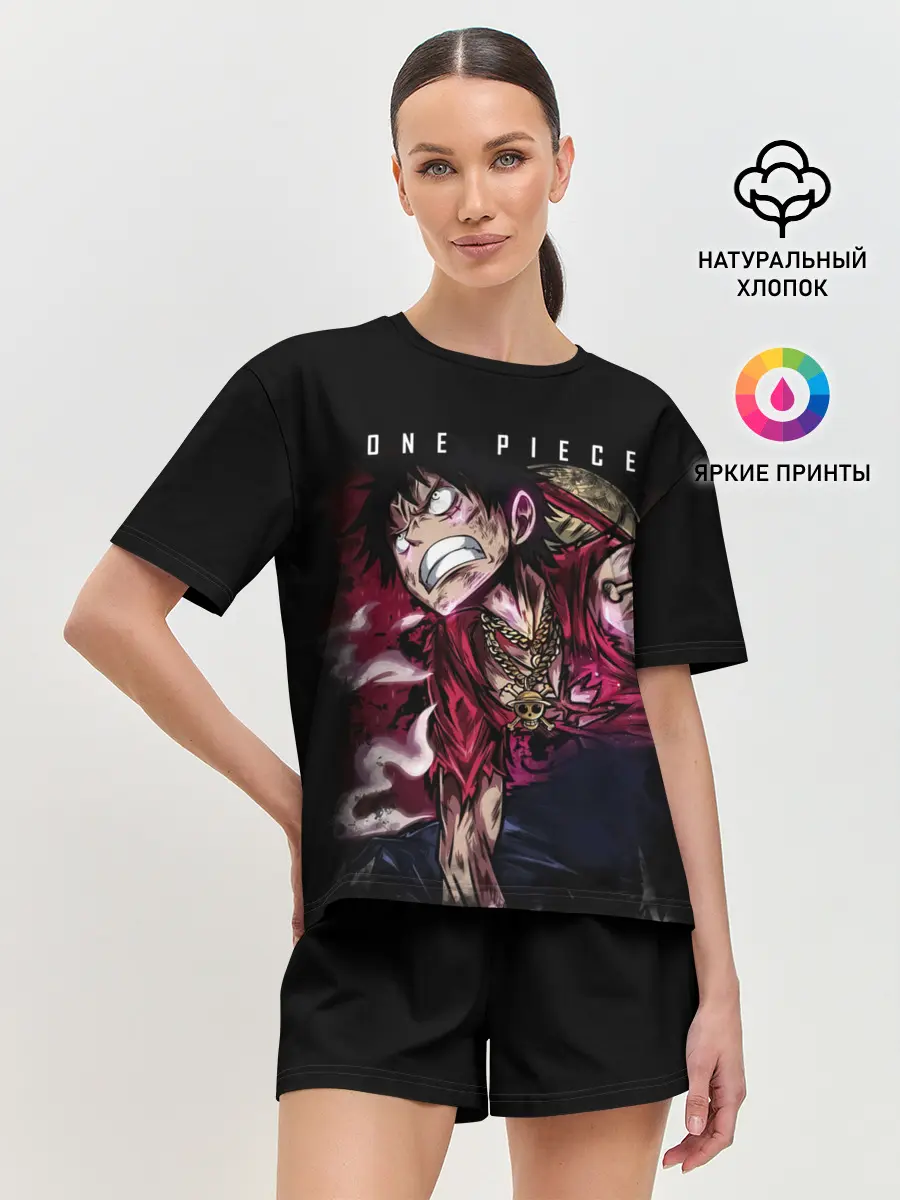 Женская пижама с шортами / Агрессия Луффи One Piece