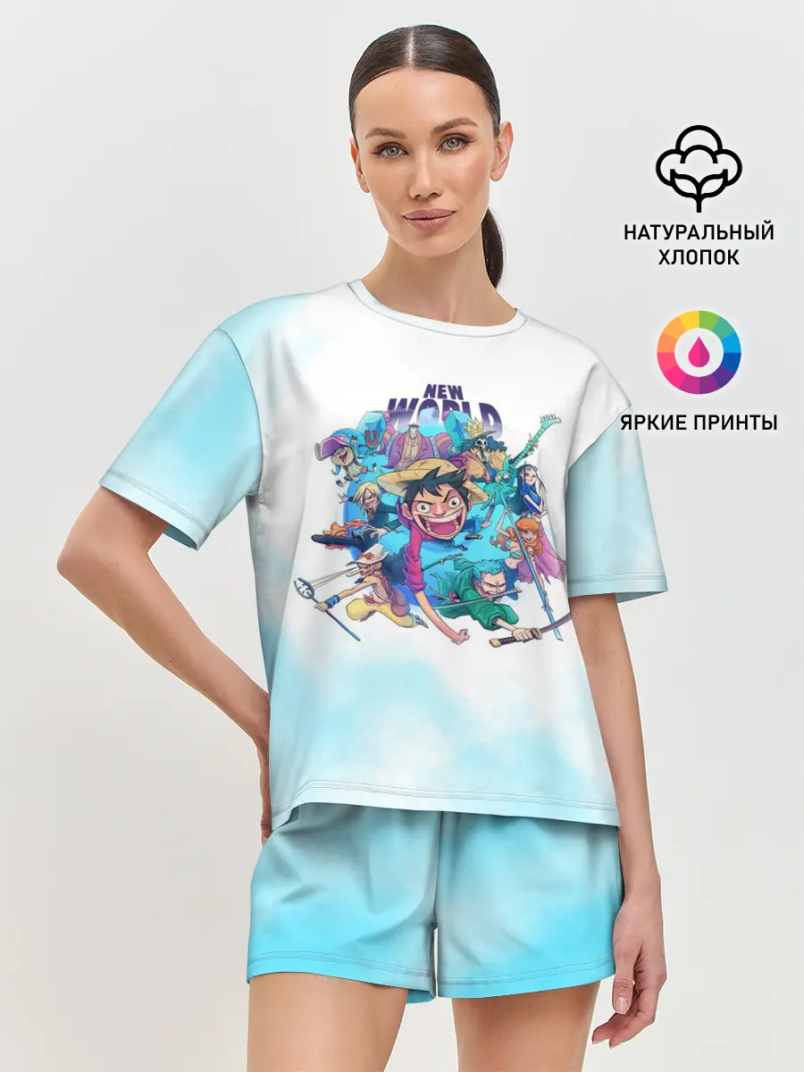 Женская пижама с шортами / Новый Мир | One Piece. Большой куш