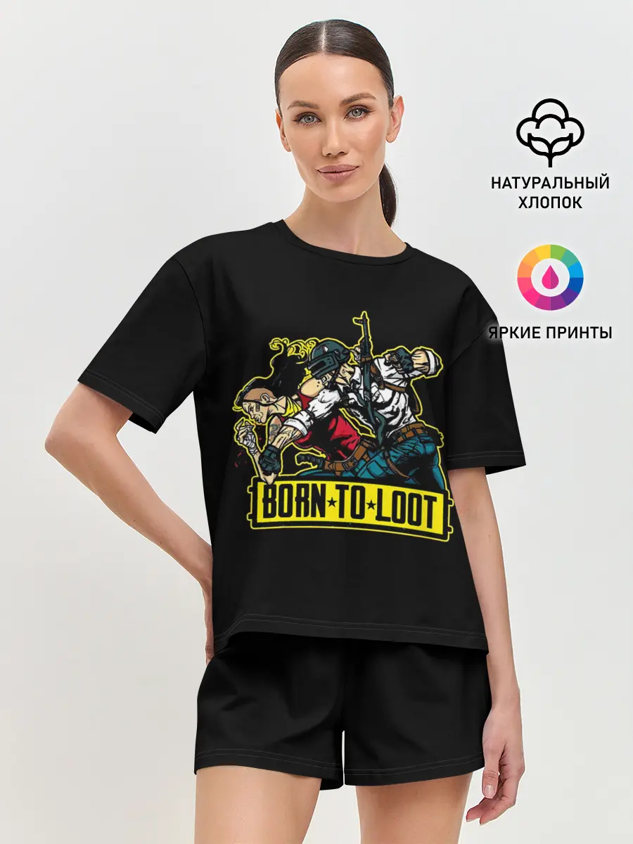 Женская пижама с шортами / Рожденный лутать