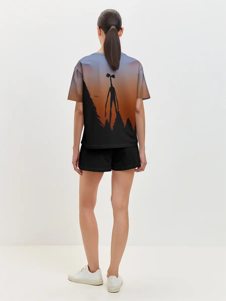 Женская пижама с шортами / Сиреноголовый |Siren Head| Лес