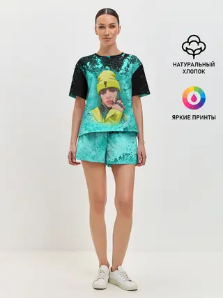 Женская пижама с шортами / BILLIE EILISH | БИЛЛИ АЙЛИШ