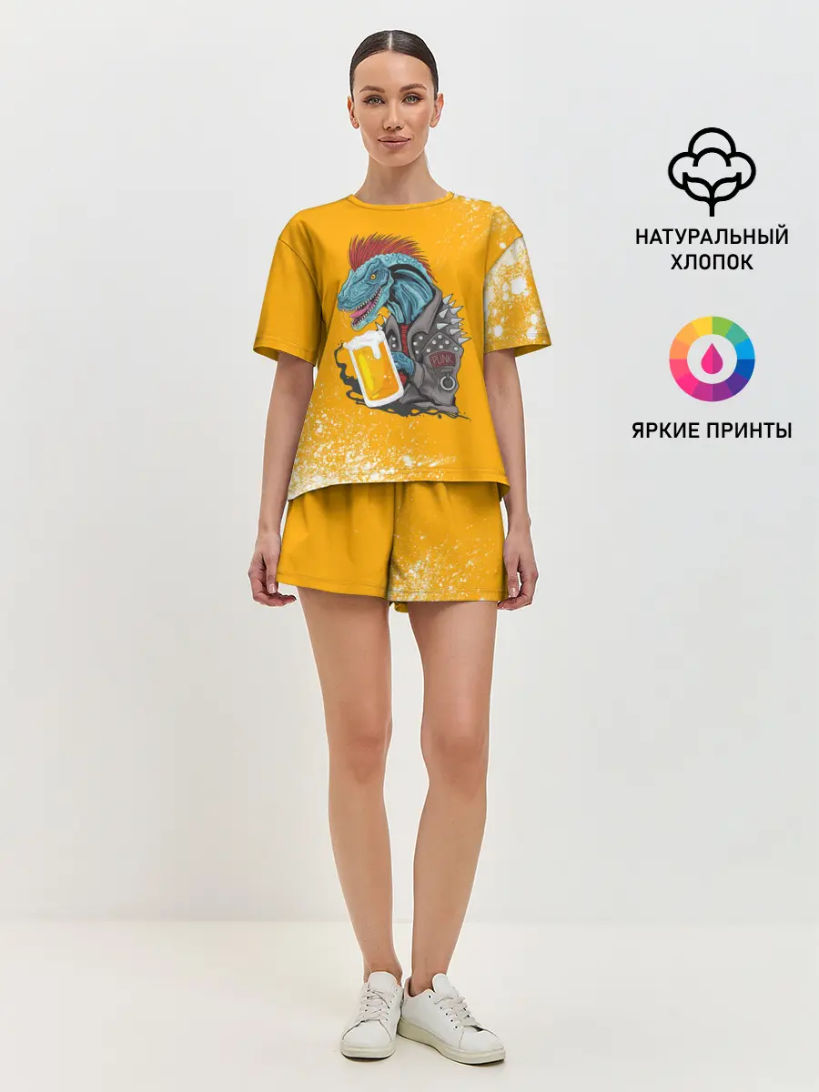 Женская пижама с шортами / Пивозавр - Взрыв