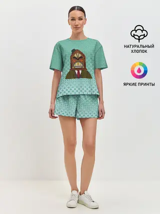 Женская пижама с шортами / Radiohead | Радиохед | Logo