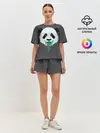 Женская пижама с шортами / Панда Краски Брызги