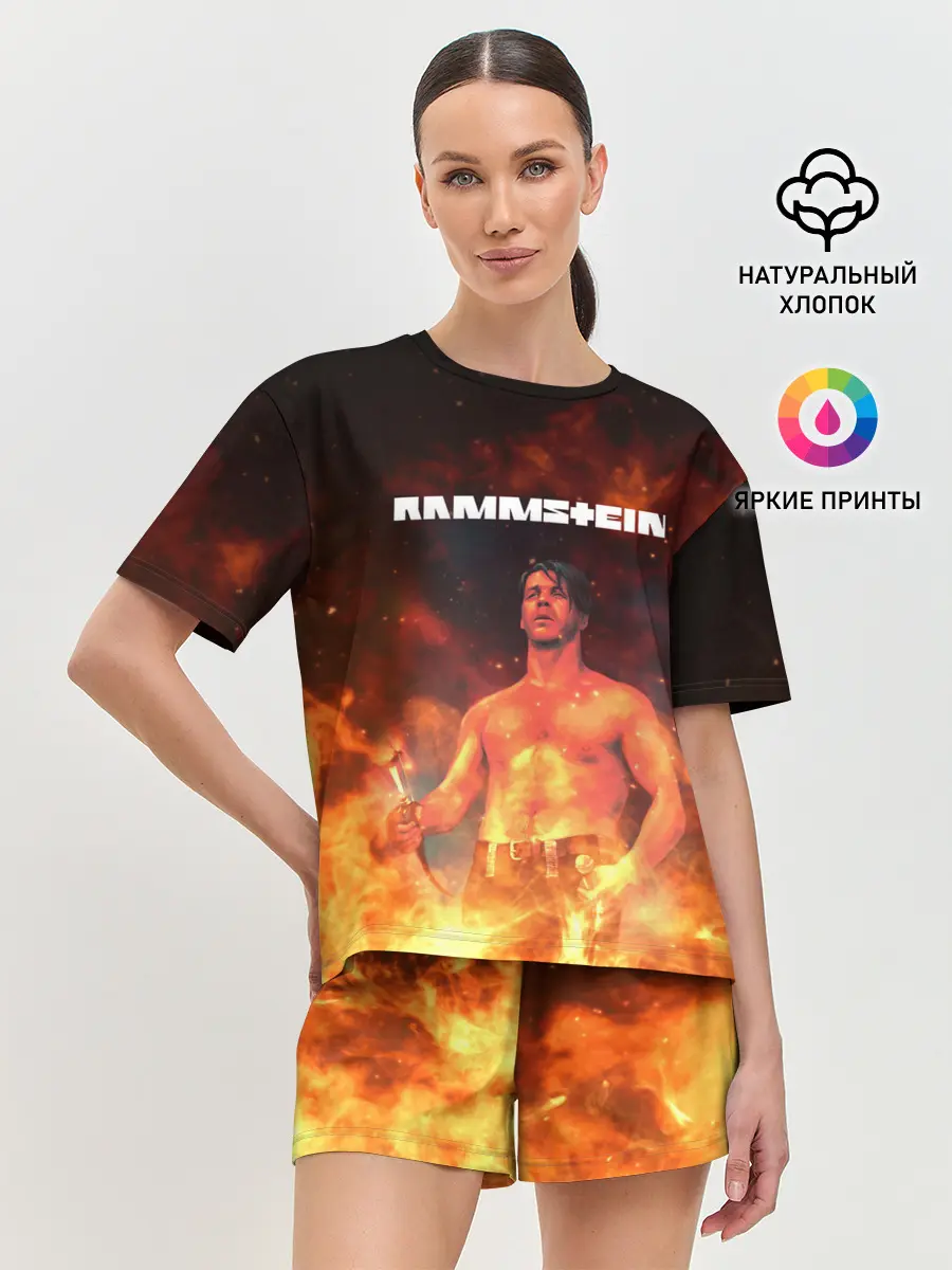 Женская пижама с шортами / RAMMSTEIN | РАМШТАЙН