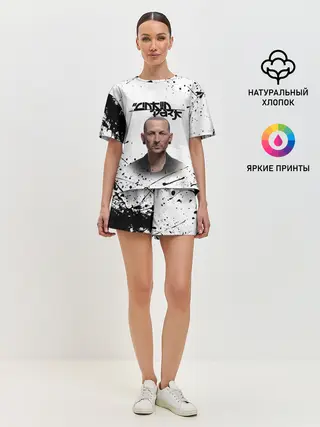 Женская пижама с шортами / ЧЕСТЕР | ЛИНКИН ПАРК