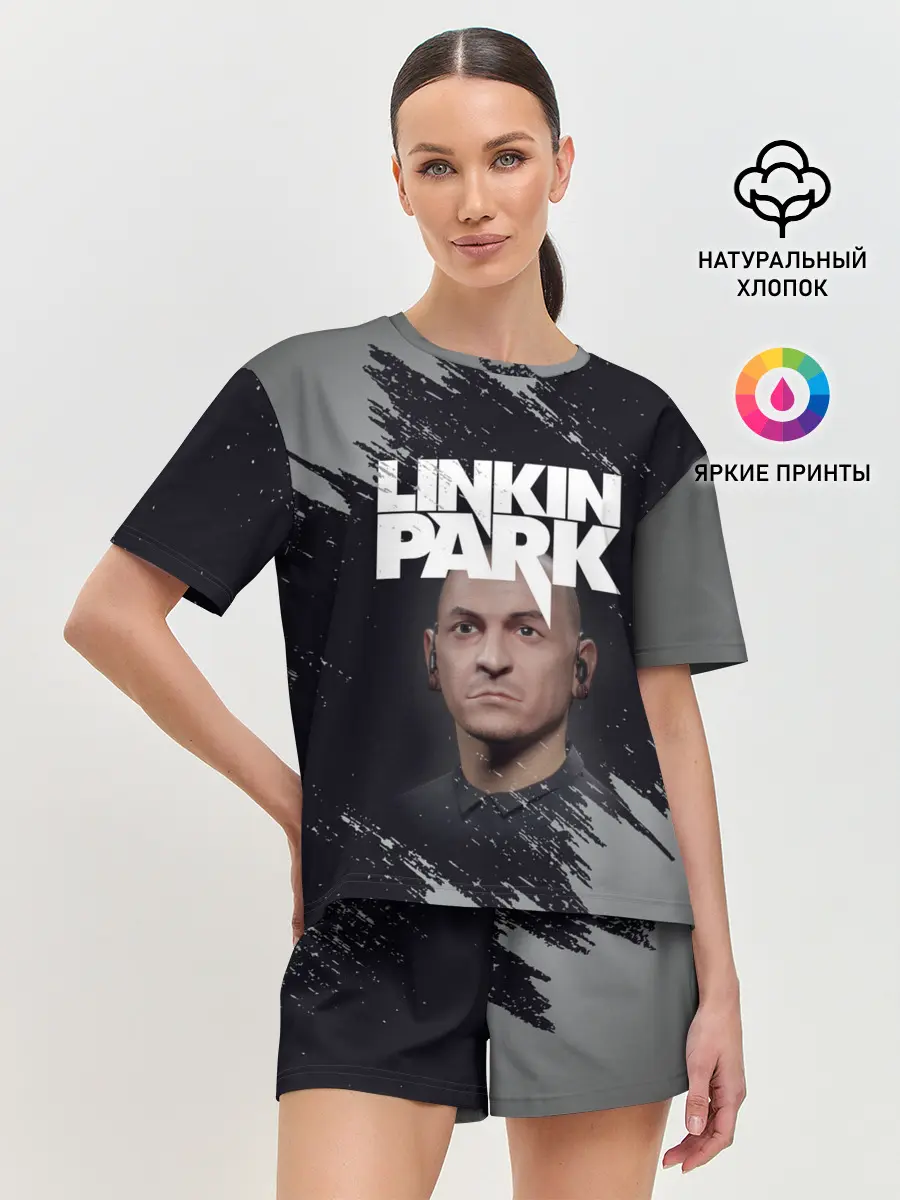 Женская пижама с шортами / ЧЕСТЕР | ЛИНКИН ПАРК