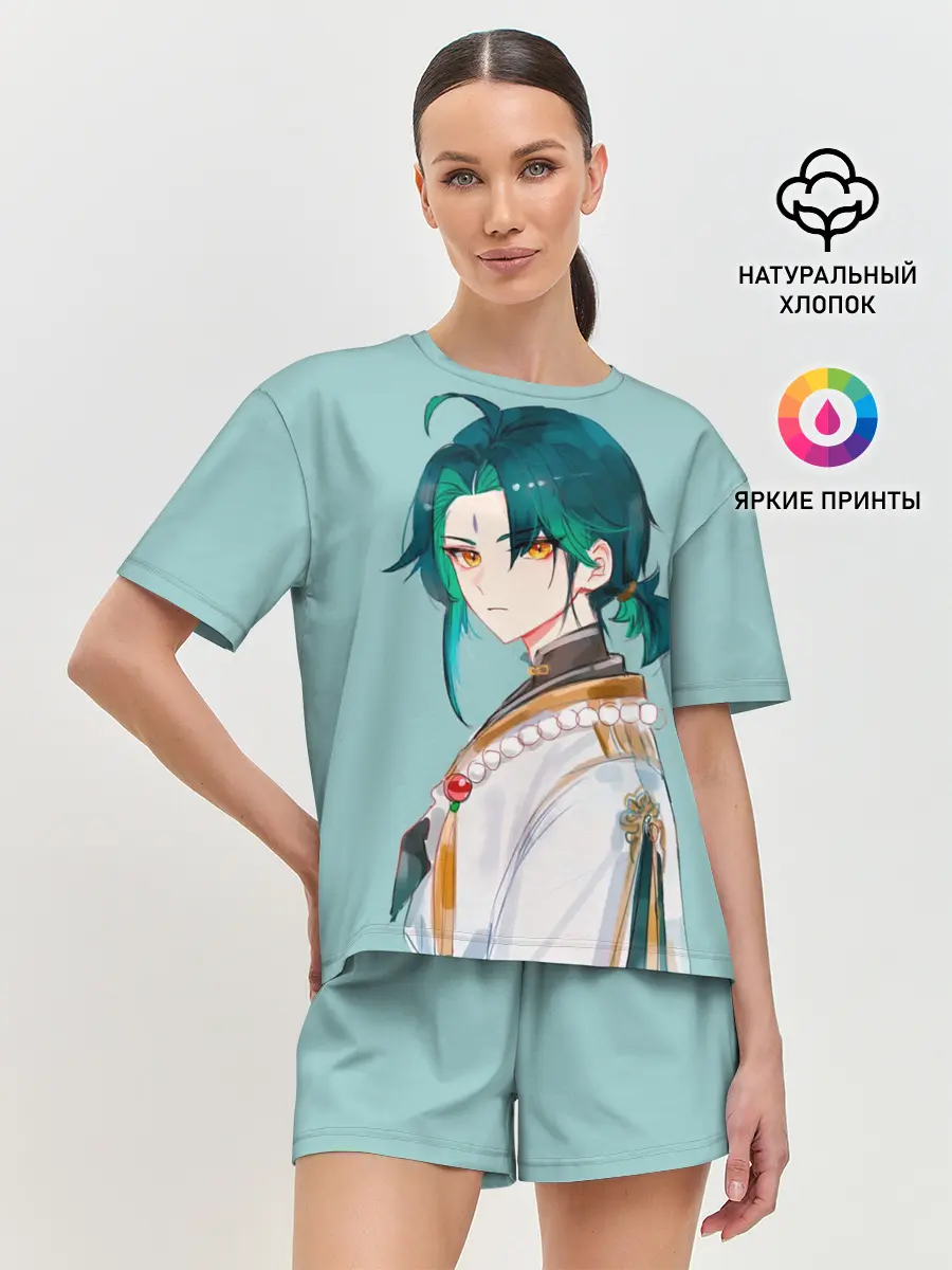Женская пижама с шортами / Xiao / Genshin Impact /