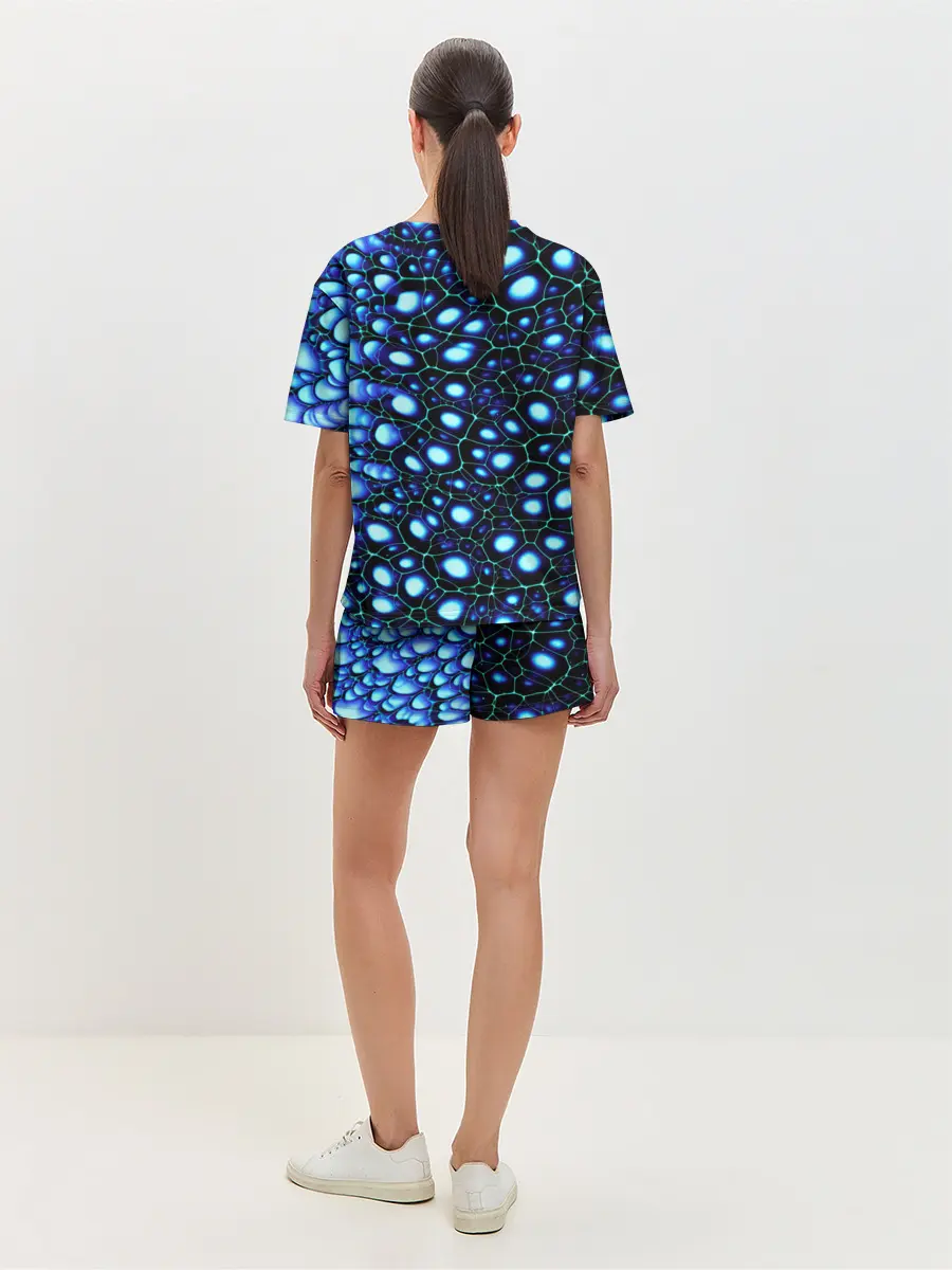 Женская пижама с шортами / Абстракция-макрокраска