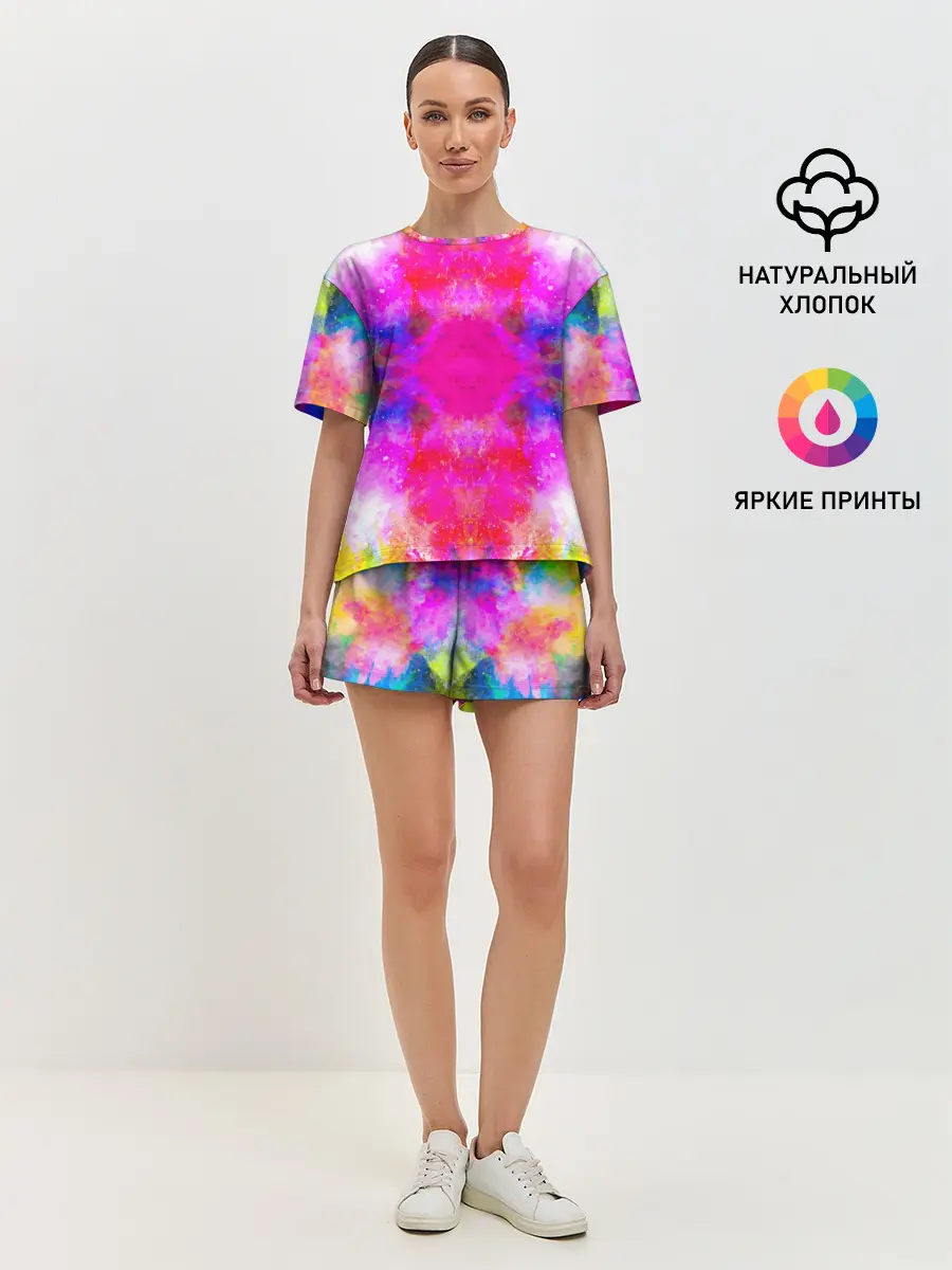 Женская пижама с шортами / КРАСОЧНАЯ ГАЛАКТИКА
