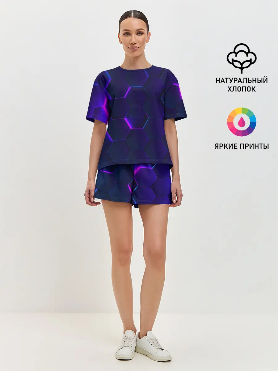 Женская пижама с шортами / НЕОНОВАЯ БРОНЯ