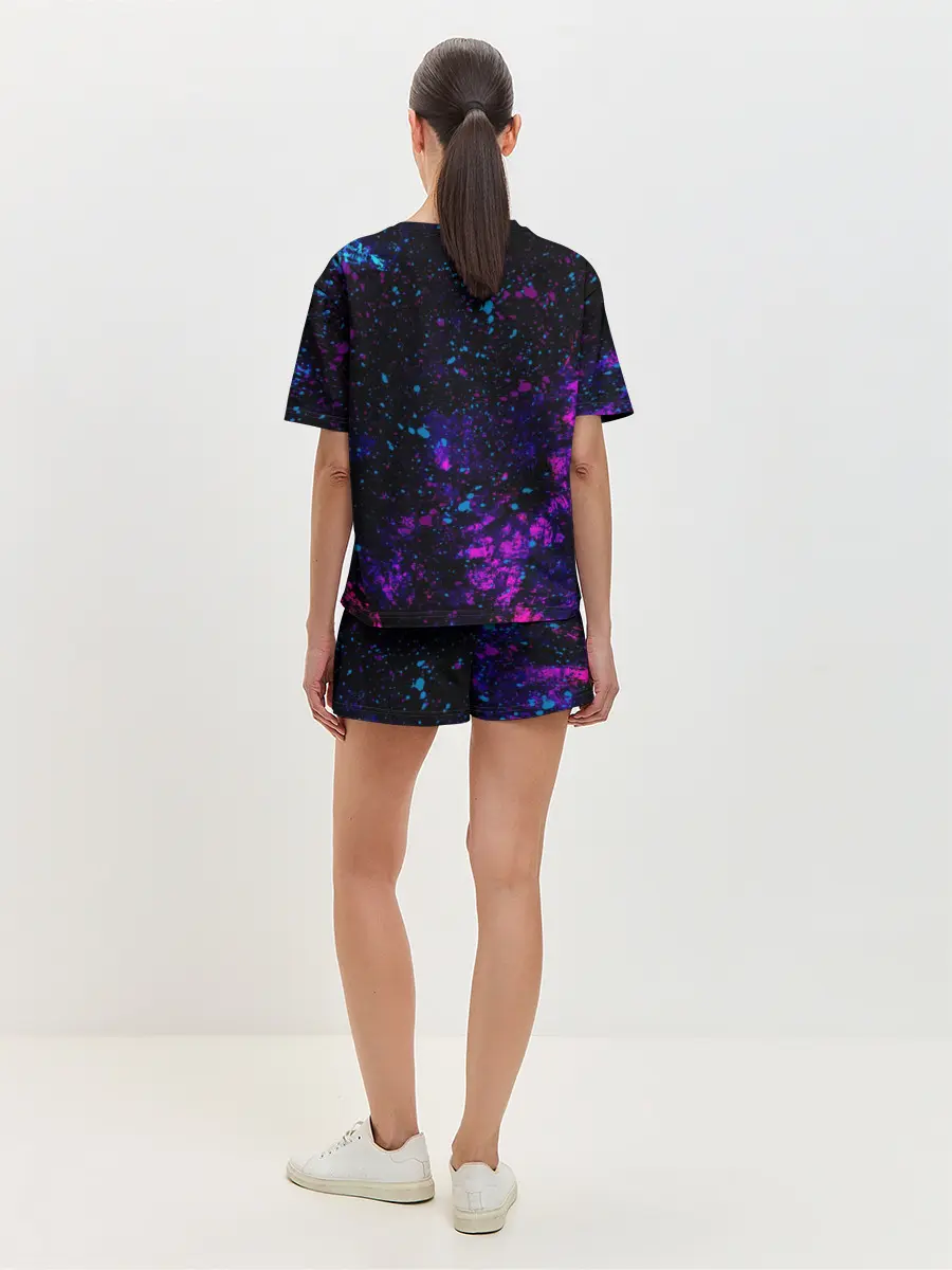 Женская пижама с шортами / GLITCH SMILE | ГЛИТЧ СМАЙЛ
