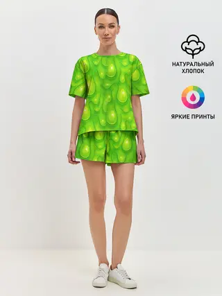 Женская пижама с шортами / СЛИЗЬ / SLIME / ТЕКСТУРА