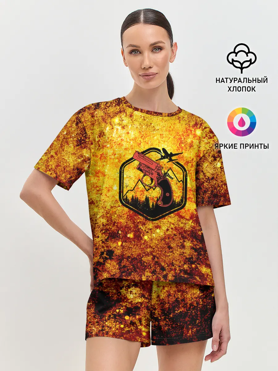 Женская пижама с шортами / АИР ДРОП | ПАБГ