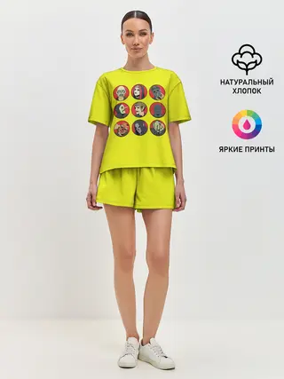 Женская пижама с шортами / Sliknot bros