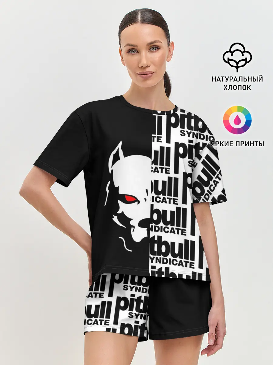 Женская пижама с шортами / PITBULL SYNDICATE / ПИТБУДЬ