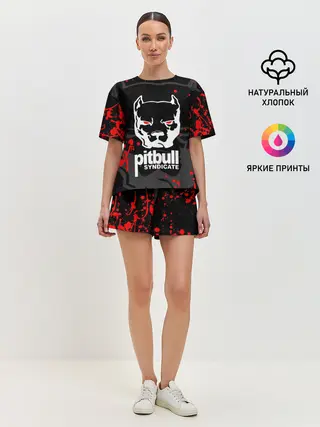 Женская пижама с шортами / PITBULL SYNDICATE / ПИТБУДЬ