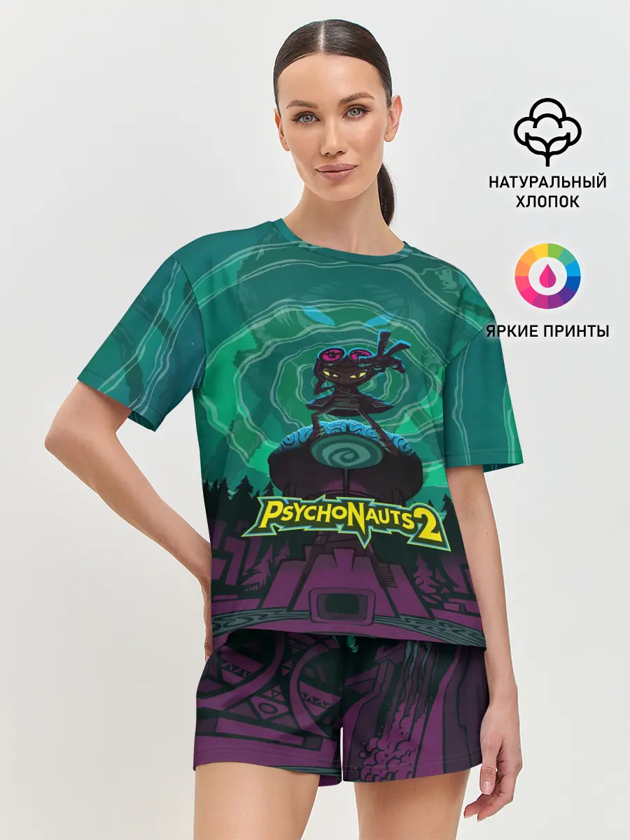 Женская пижама с шортами / PsychoNauts 2 Рас