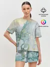 Женская пижама с шортами / Абстрактный мрамор