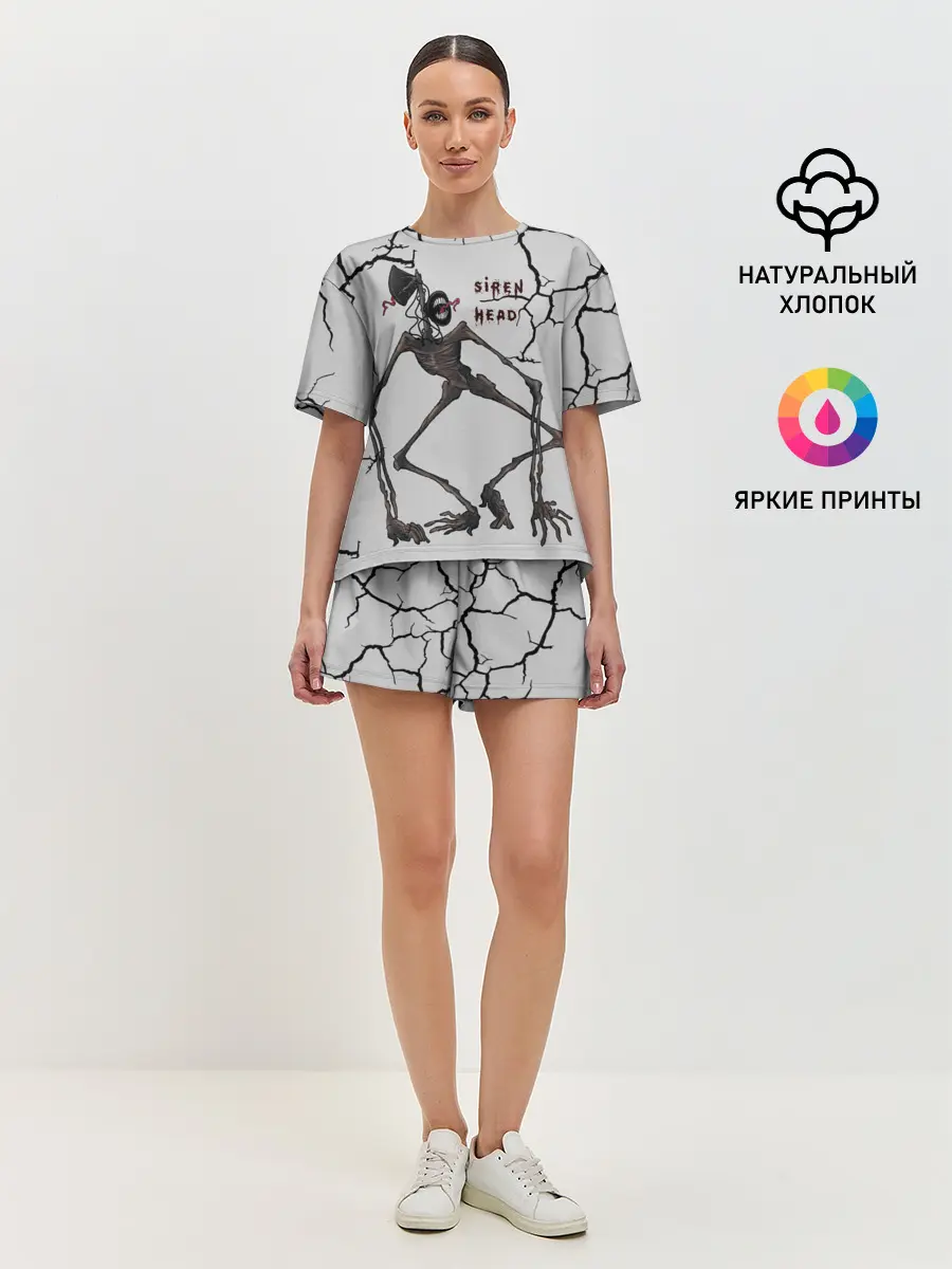 Женская пижама с шортами / Horror | Сиреноголовый