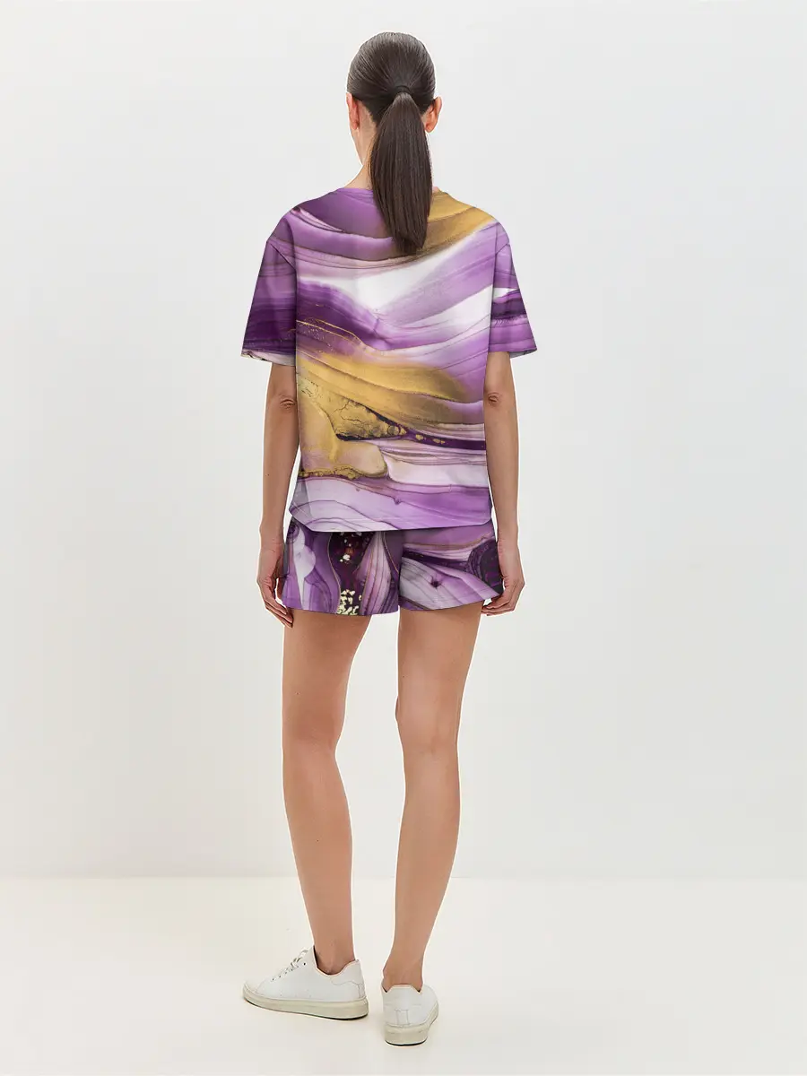 Женская пижама с шортами / Наслоение красок