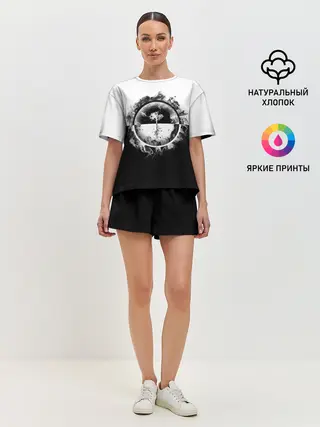 Женская пижама с шортами / Black and White