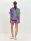 Женская пижама с шортами / Неоновый абстрактный узор