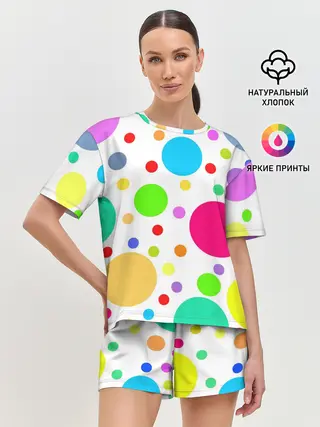 Женская пижама с шортами / Polka dot