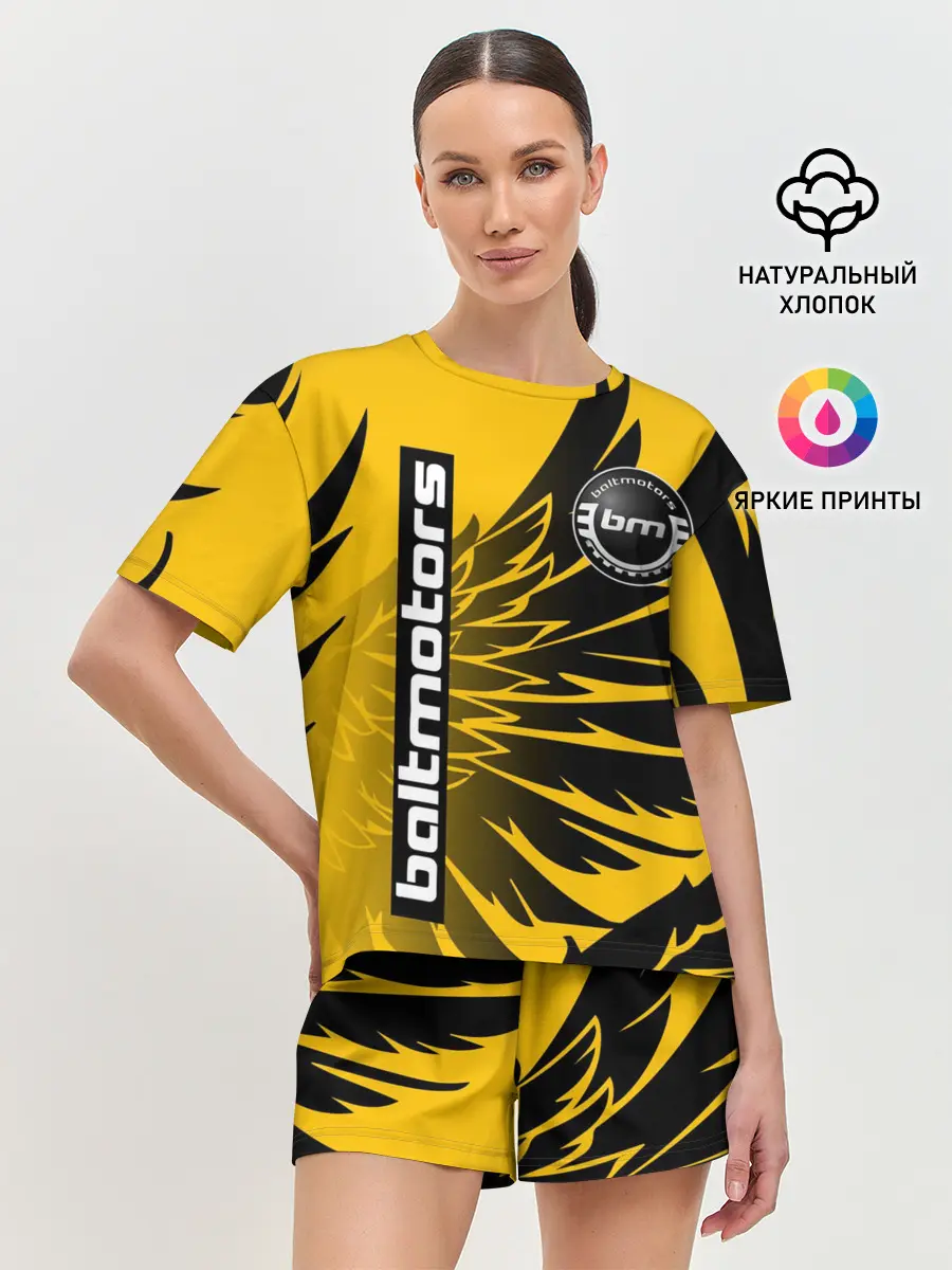 Женская пижама с шортами / BALTMOTORS / КРЫЛЬЯ
