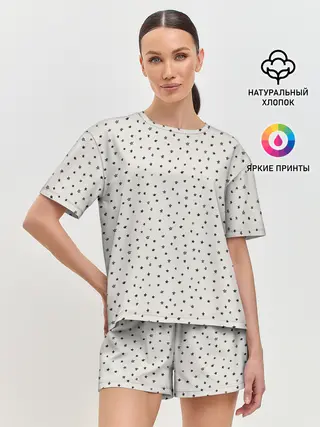 Женская пижама с шортами / Звёздочки