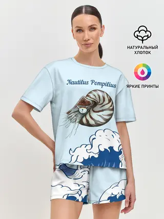 Женская пижама с шортами / Nautilus Pompilius океан