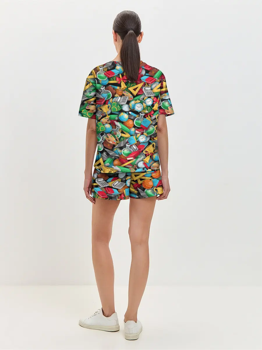 Женская пижама с шортами / Снова в школу