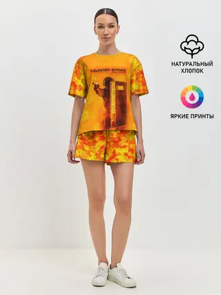 Женская пижама с шортами / CS GO FIRE | КС ГО