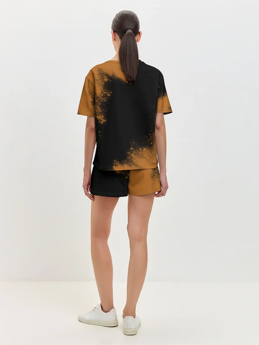 Женская пижама с шортами / Кошачья Йога - Взрыв