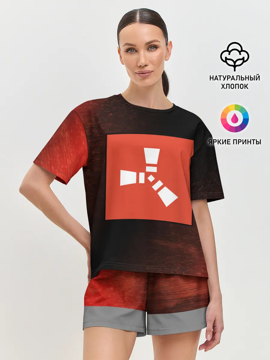 Женская пижама с шортами / РАСТ - Глитч