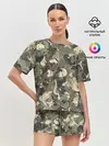 Женская пижама с шортами / Камуфляж с костями