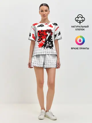 Женская пижама с шортами / ДОРОРО / DORORO / ХЯККИМАРУ