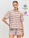 Женская пижама с шортами / Вишенка на кексе