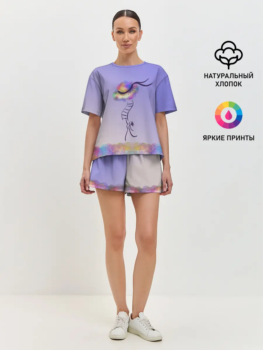 Женская пижама с шортами / Полетели!