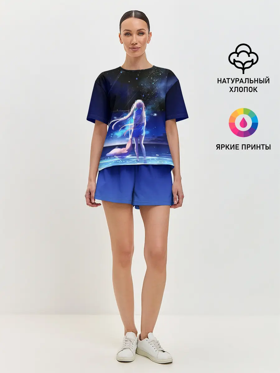 Женская пижама с шортами / Animegirl Night Sea