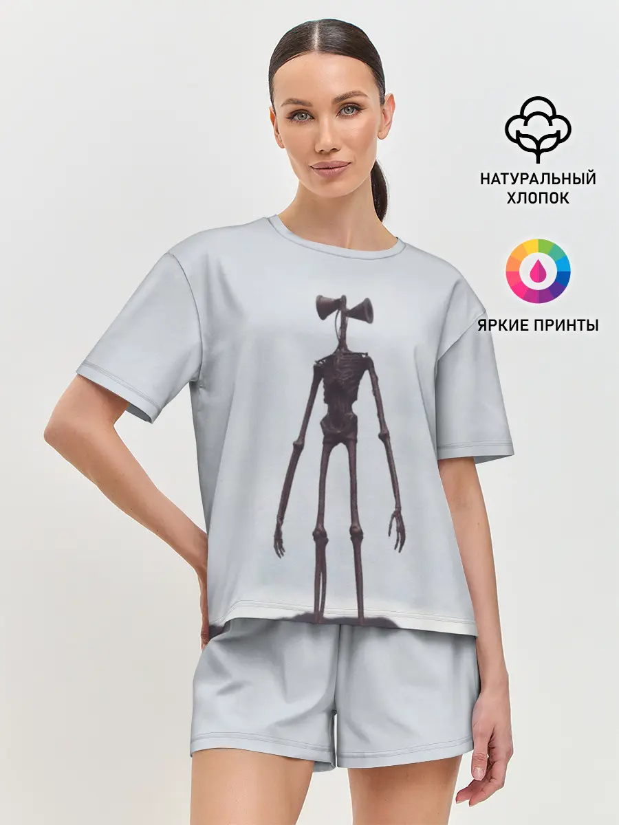 Женская пижама с шортами / Сиреноголовый Скелет