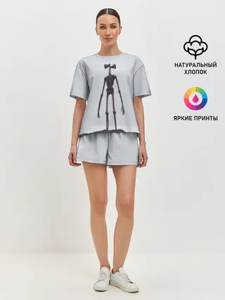 Женская пижама с шортами / Сиреноголовый Скелет