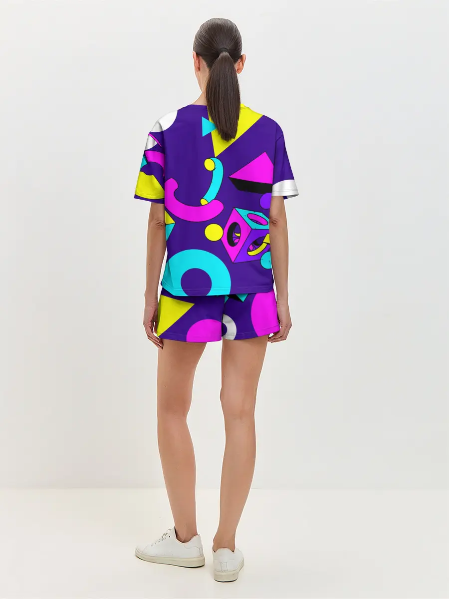 Женская пижама с шортами / Геометрические фигуры