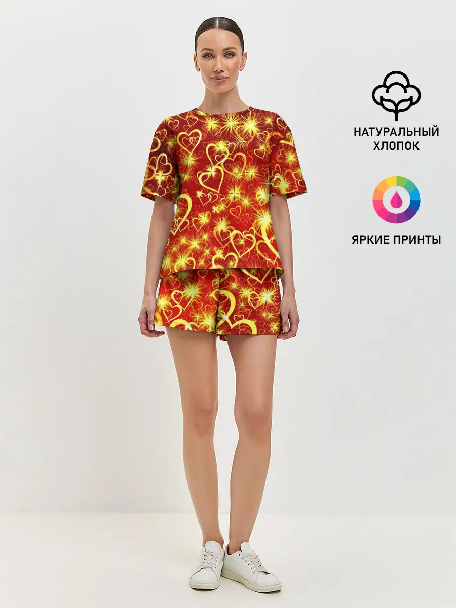 Женская пижама с шортами / Любовный взрыв