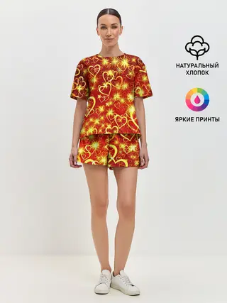 Женская пижама с шортами / Любовный взрыв