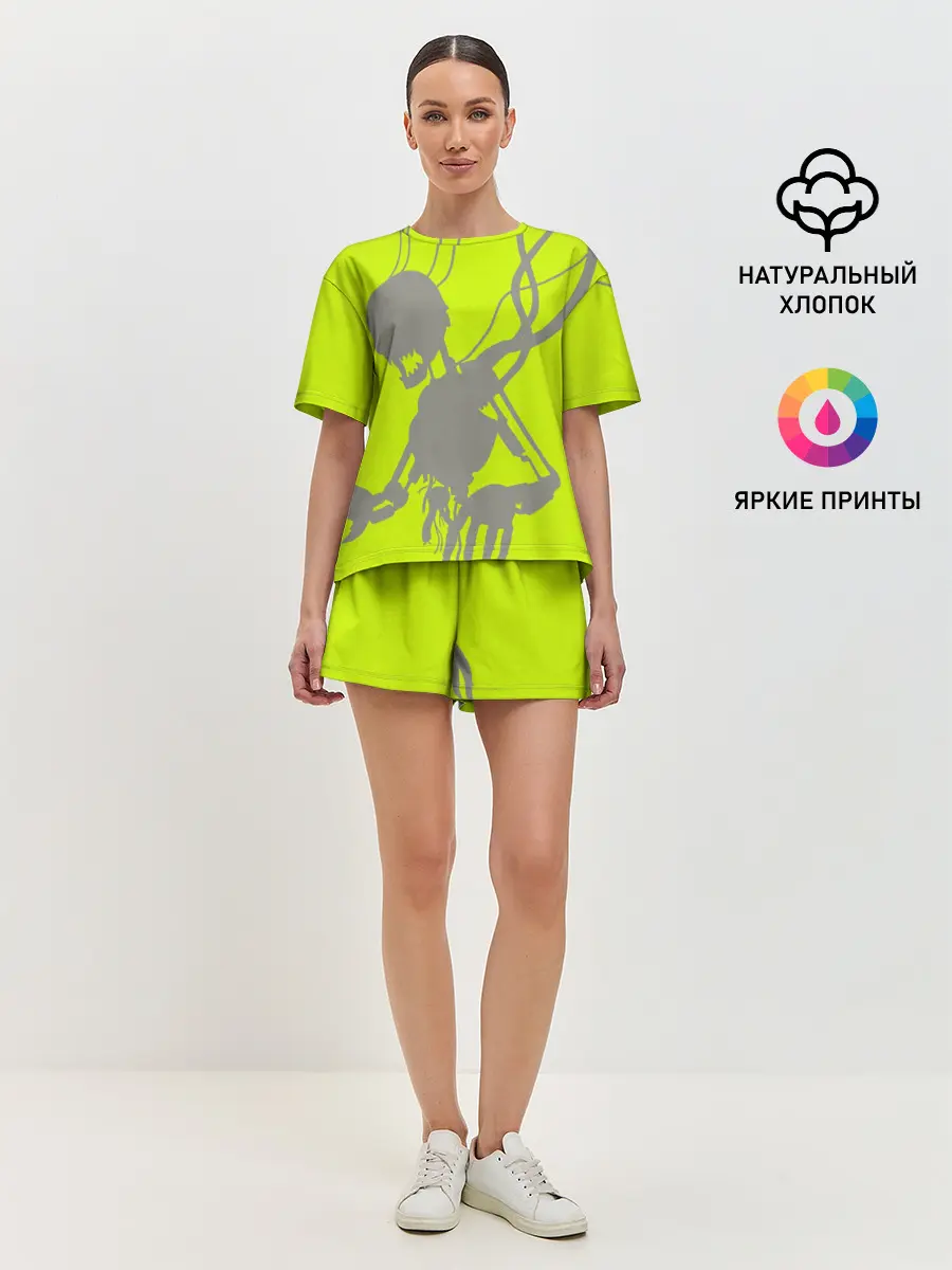 Женская пижама с шортами / Силуэт злого духа