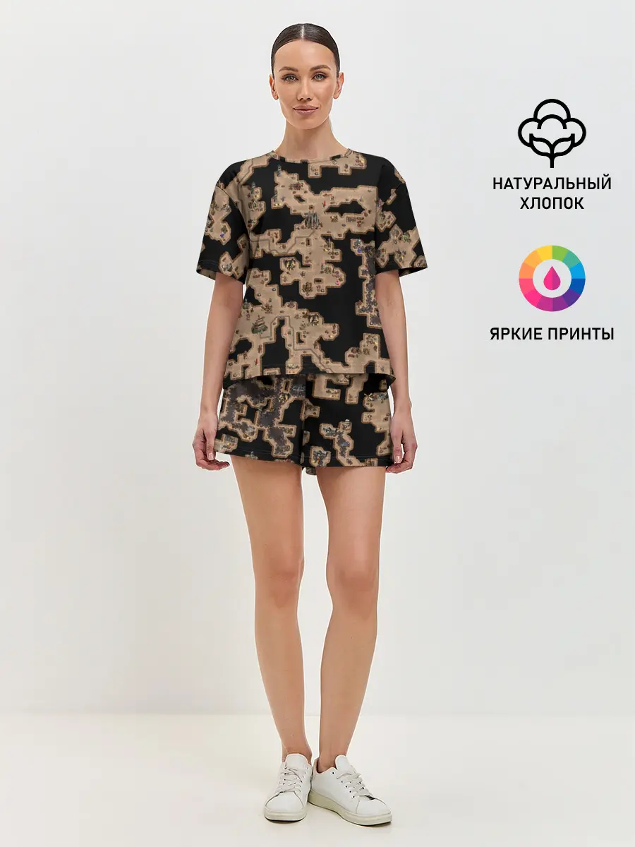 Женская пижама с шортами / Heroes III Dungeon Map