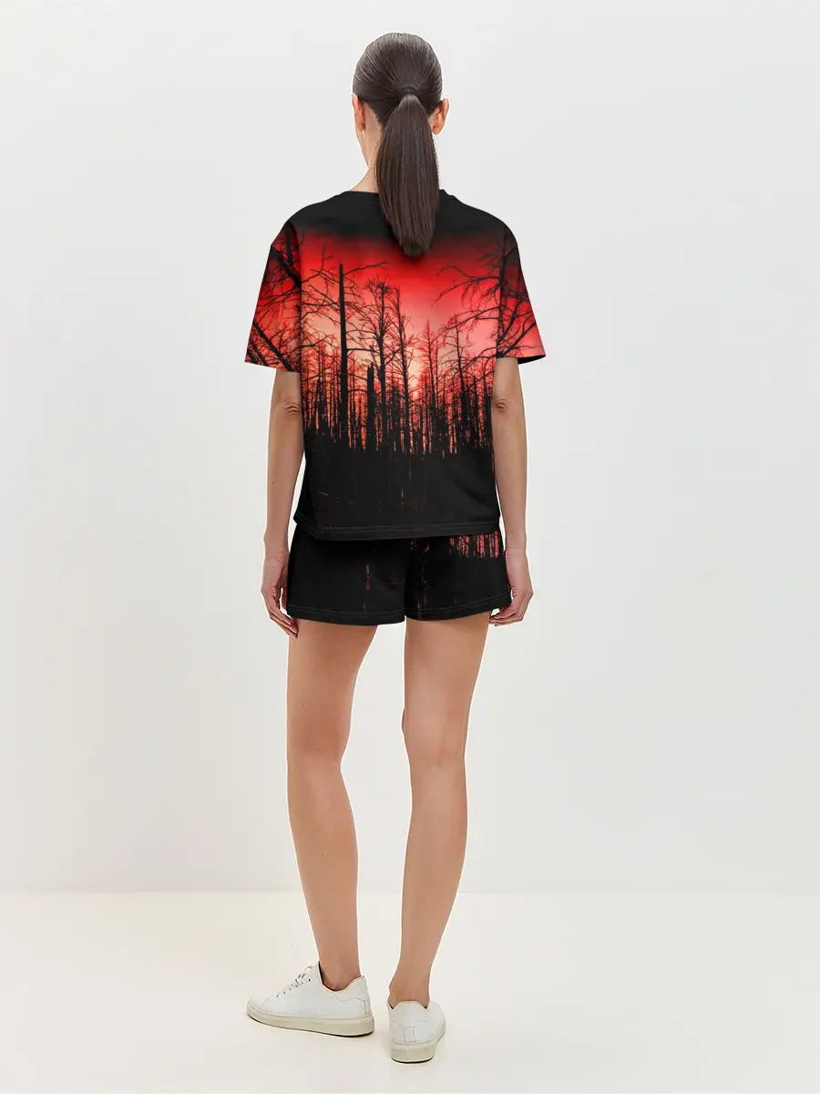 Женская пижама с шортами / Сиреноголовый Кровавый Лес