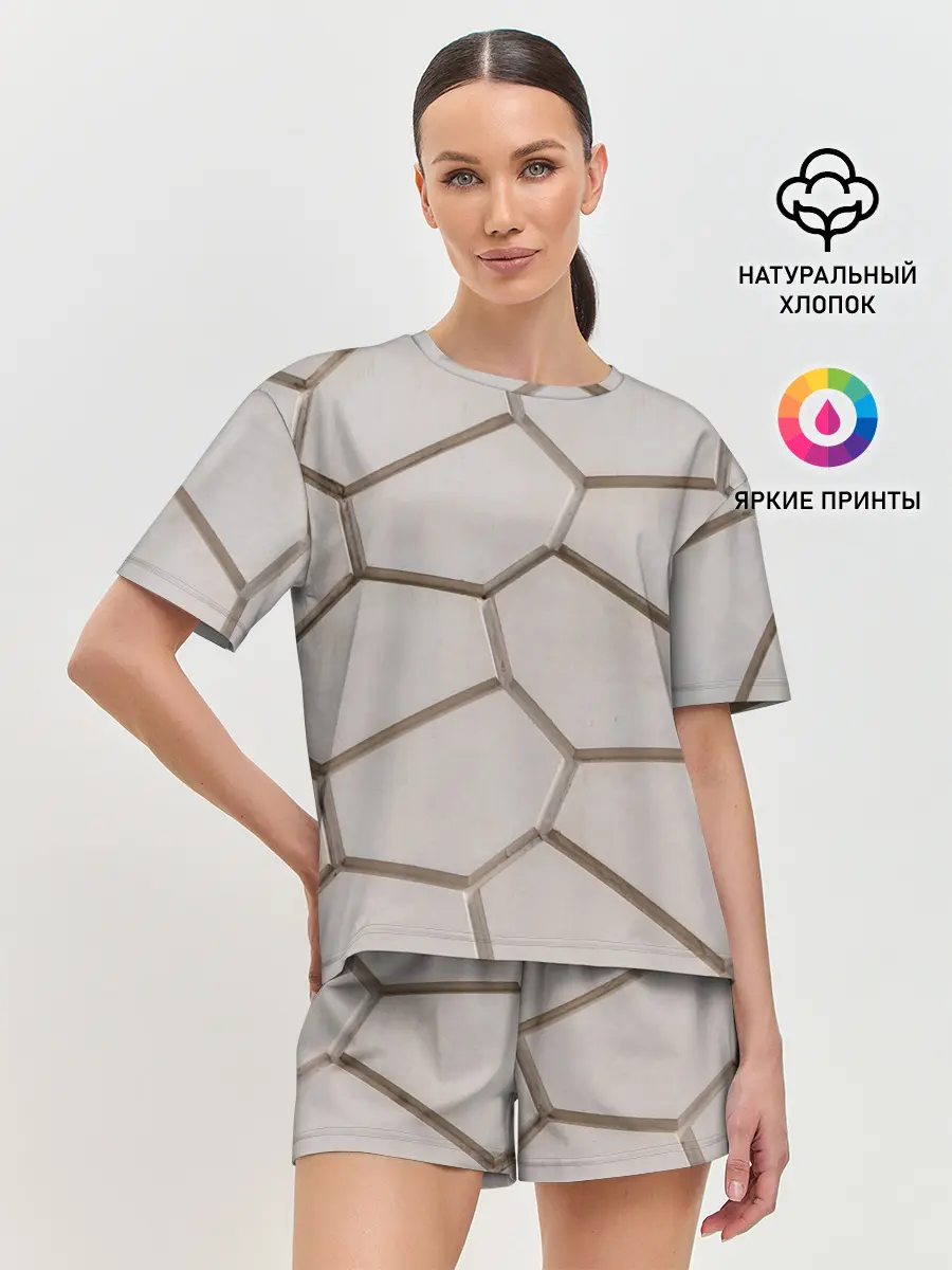 Женская пижама с шортами / Ячейки