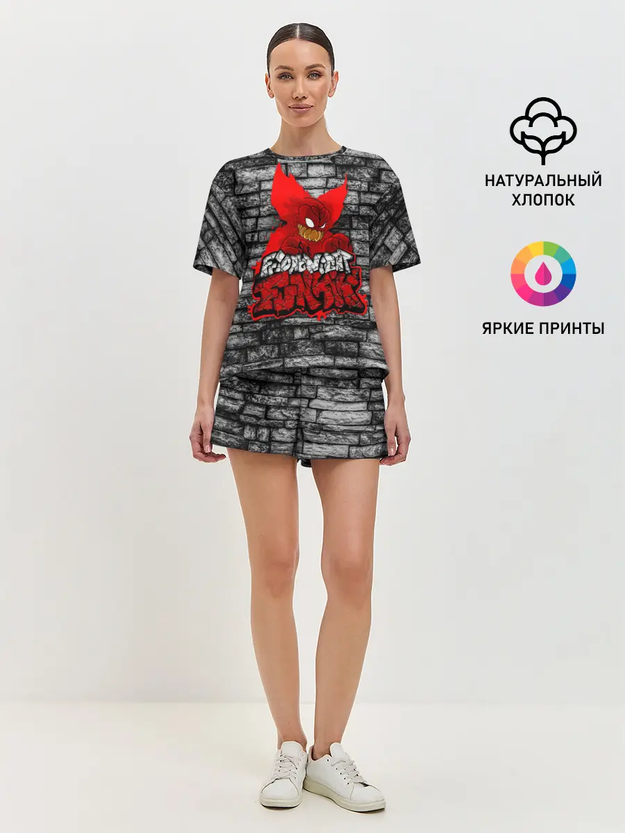 Женская пижама с шортами / Friday Night Funkin TrickyWall